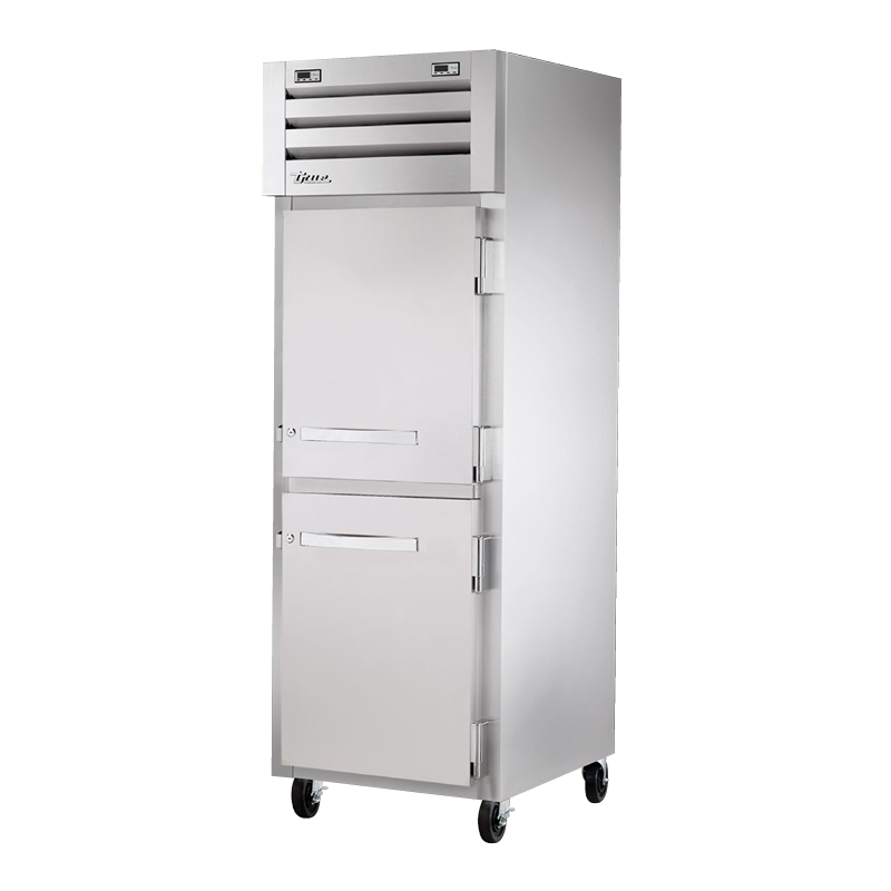 Stainless steel True Refrigeration STA1DTA-2HS-HC SPEC SERIES Refrigerator Freezer on wheels