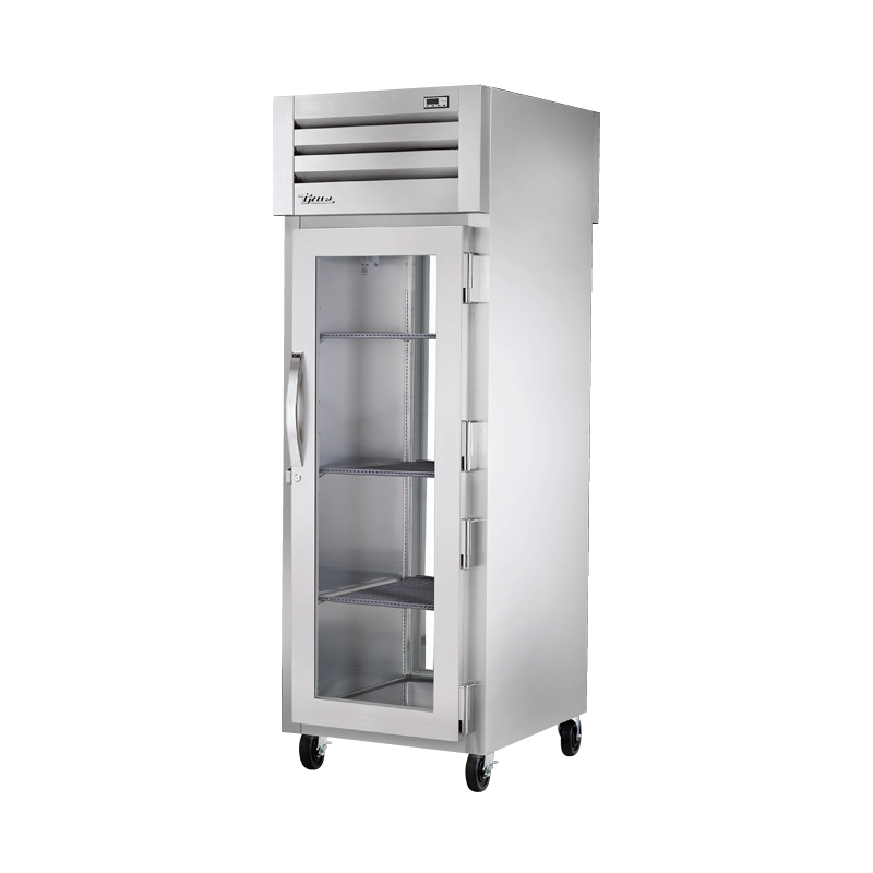 Commercial stainless steel True Refrigeration STA1RPT-1G-1G-HC SPEC SERIES Refrigerator with glass door