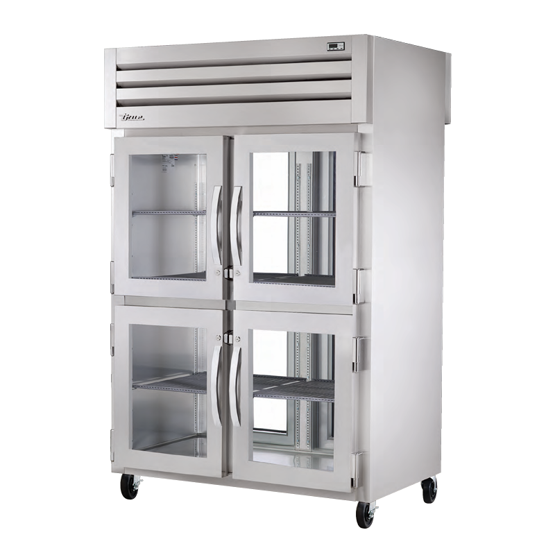 Commercial Stainless Steel Refrigerator with Four Glass Doors True Refrigeration STA2RPT-4HG-2G-HC
