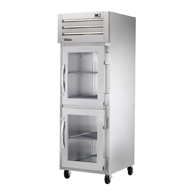 Stainless steel True Refrigeration STG1H-2HG Spec Series Heated Cabinet with glass doors