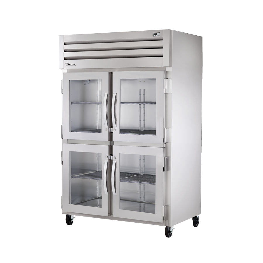 Commercial Stainless Steel Refrigerator with Four Glass Doors, True Refrigeration STG2H-4HG Heated Cabinet