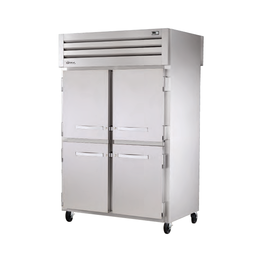 Stainless steel True Refrigeration STG2RPT-4HS-2S-HC SPEC SERIES Refrigerator on wheels
