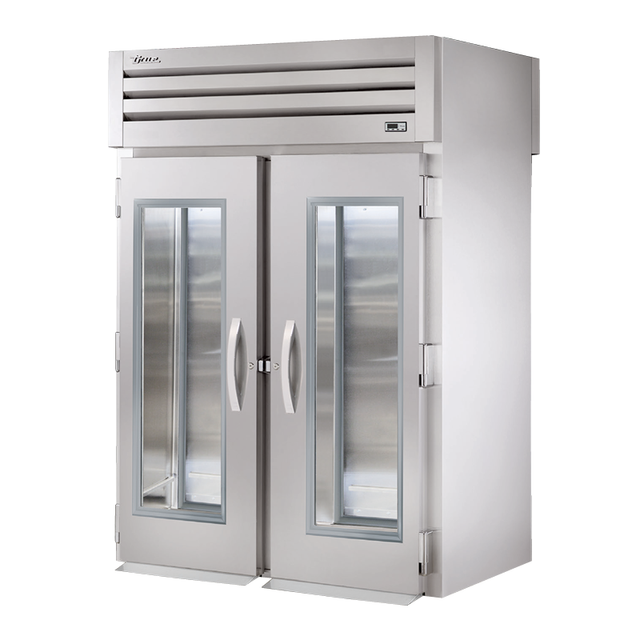 Commercial Stainless Steel Refrigerator with Glass Doors - True Refrigeration STR2RRT-2G-2S Spec Series Refrigerator