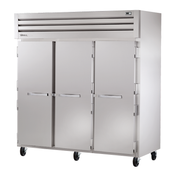 Stainless steel True Refrigeration STR3R-3S SPEC SERIES® three-door commercial refrigerator