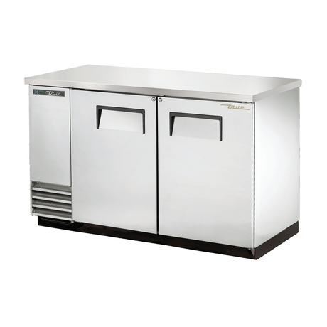 Stainless steel True Refrigeration TBB-2-S-HC Back Bar Cooler with two doors