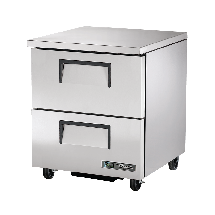 Stainless steel Undercounter Freezer True Refrigeration TUC-27F-D-2-HC with two drawers
