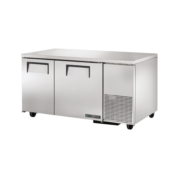 Stainless steel deep undercounter freezer True Refrigeration TUC-60-32F-HC with two doors