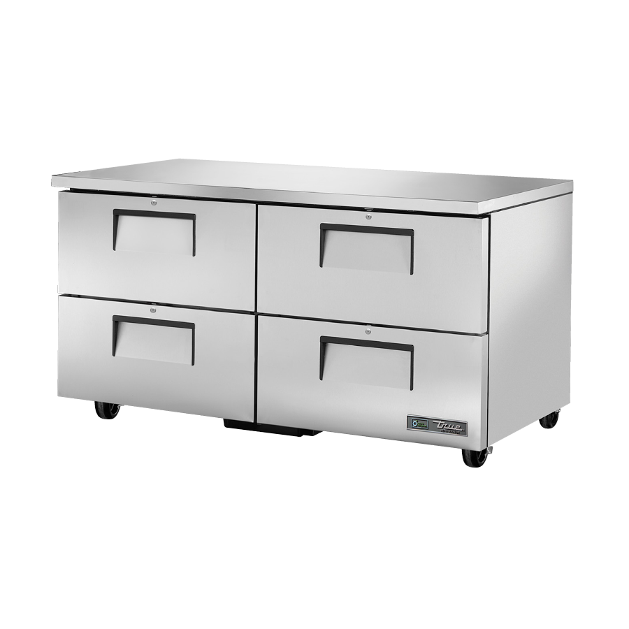 Stainless steel True Refrigeration TUC-60D-4-HC undercounter refrigerator with four drawers