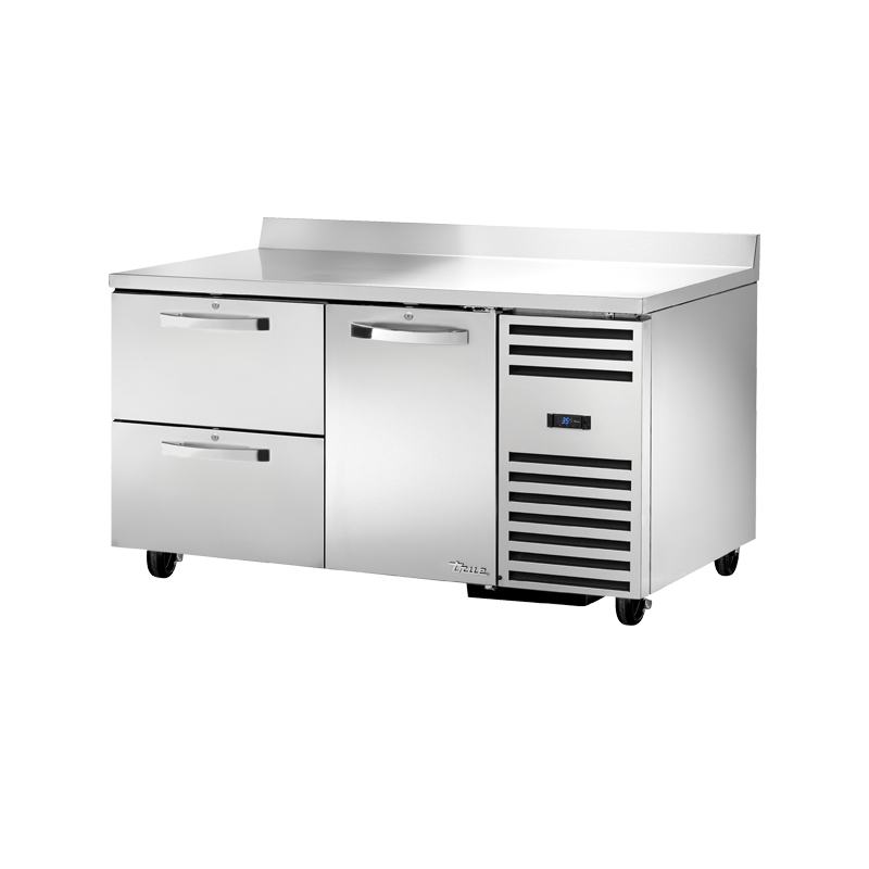 Stainless steel True Refrigeration TWT-60-32D-2-HC~SPEC3 deep work prep table with drawers