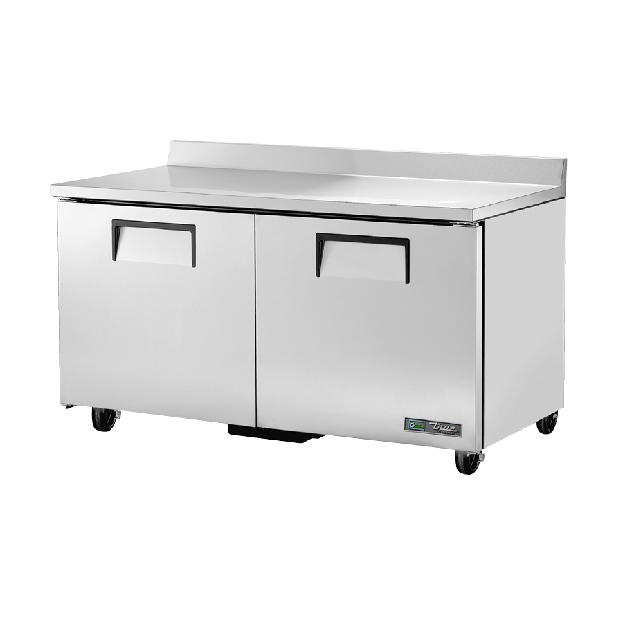 Stainless steel True Refrigeration TWT-60-HC~SPEC3 worktop refrigerator with casters