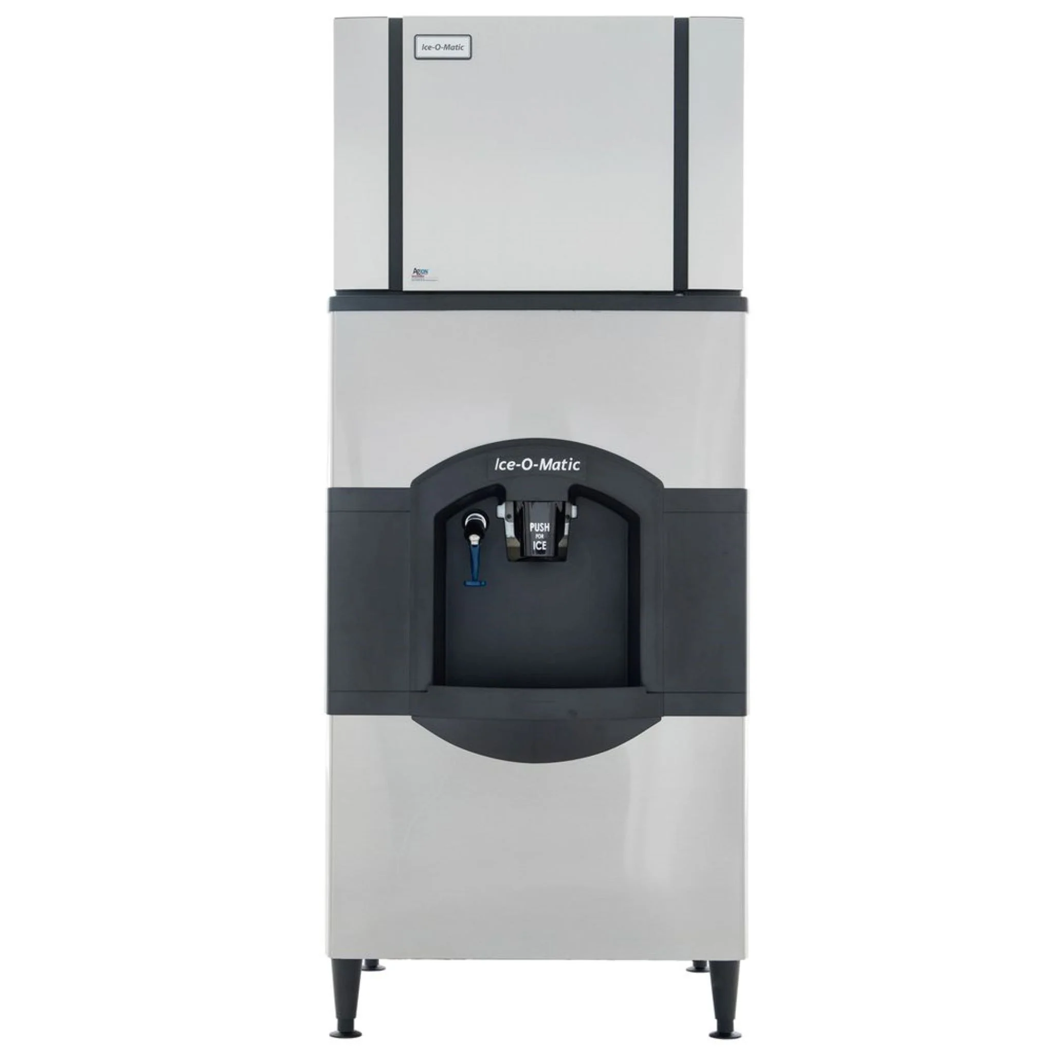 What are the overall dimensions of the ice dispenser?