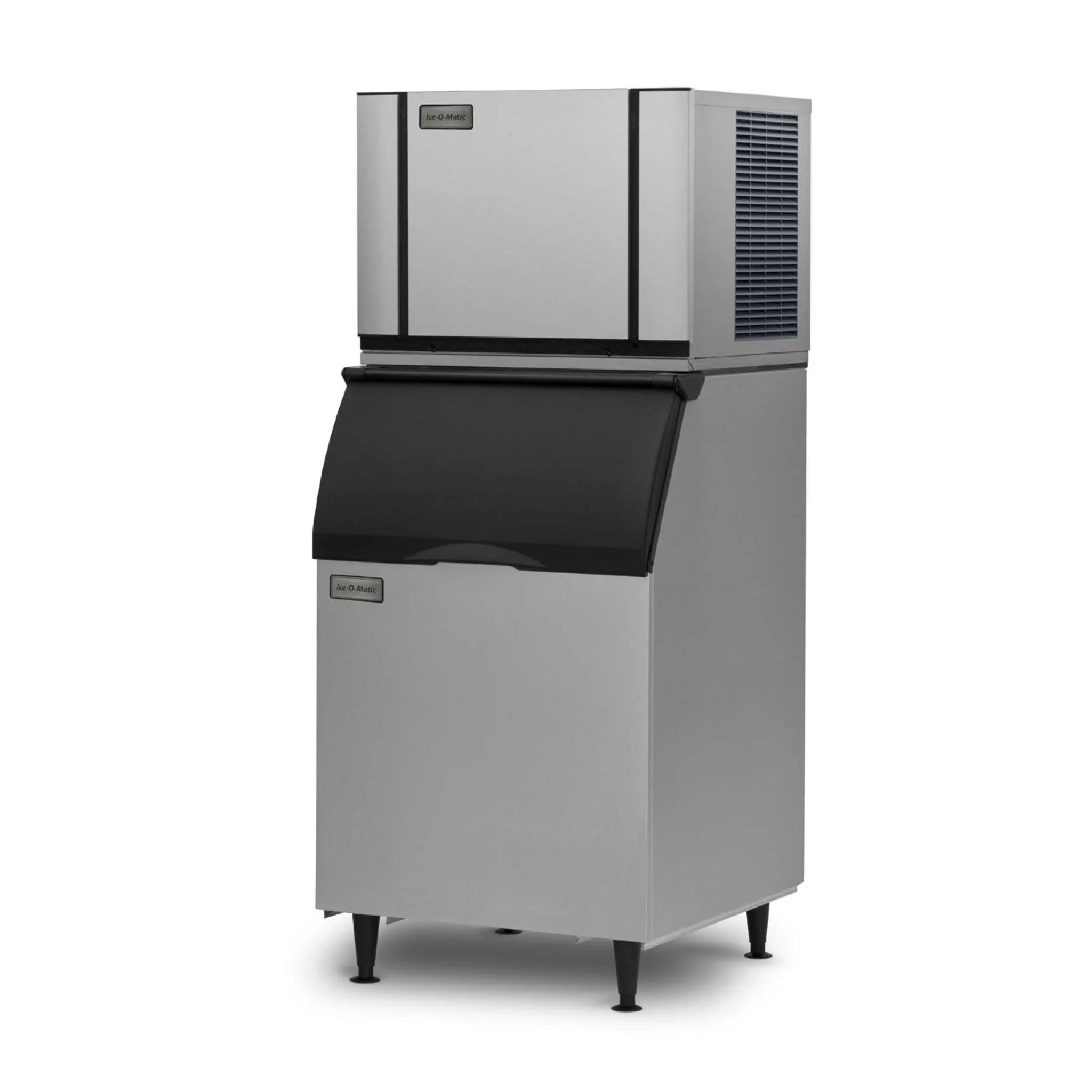 What kind of display does the ice maker have?
