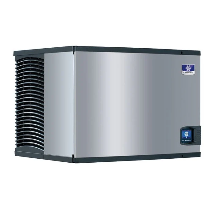 What type of condenser does the ice maker use?