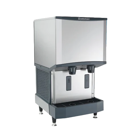 What type of ice does the dispenser produce?