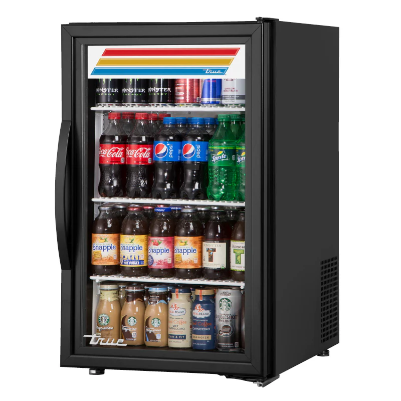 What type of refrigerant does the merchandiser use?