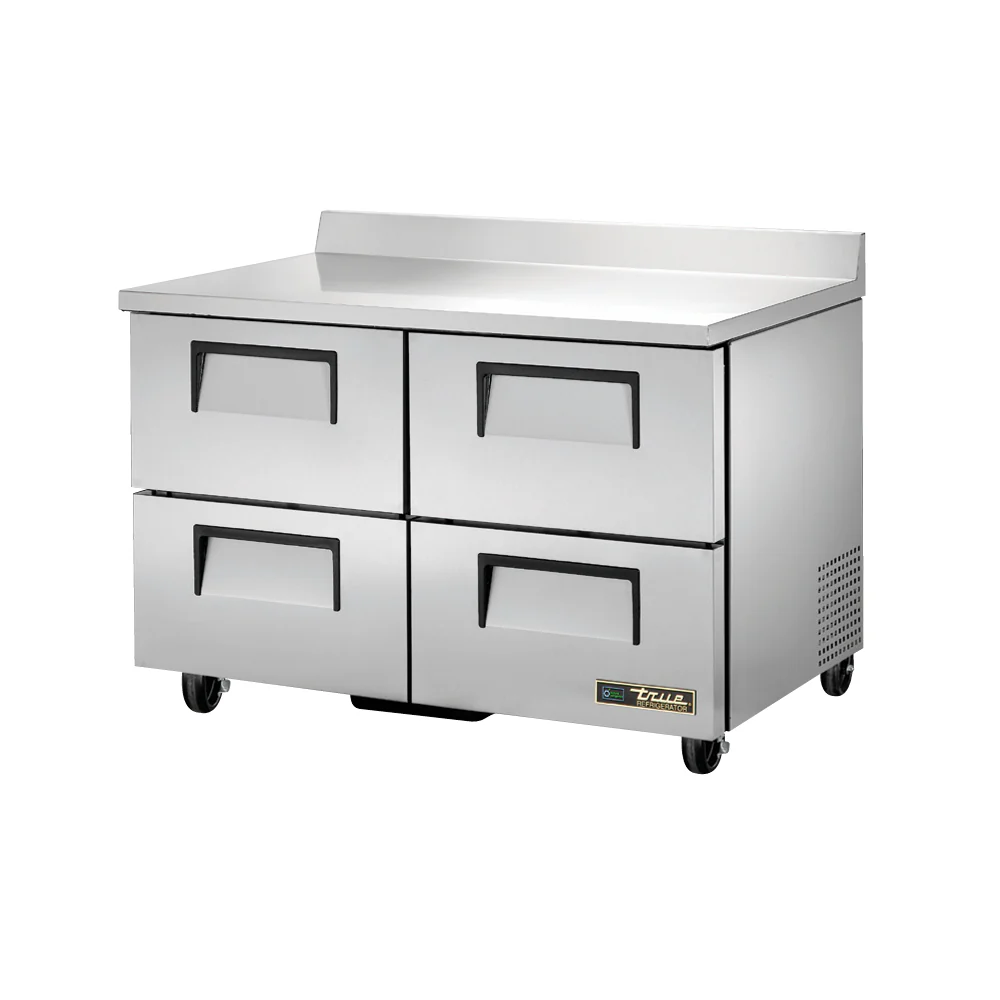 What are the two sections of the True TWT-48D-4-HC Worktop Refrigerator?