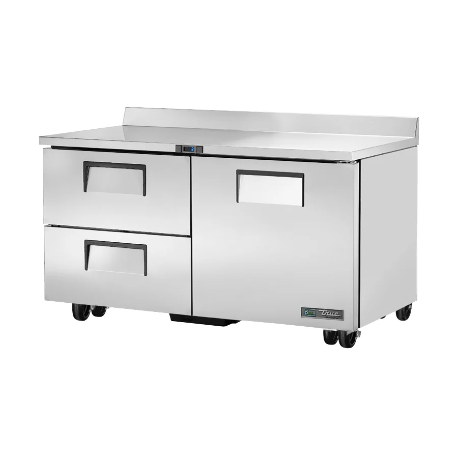 What is the material of the refrigerator's front and sides?