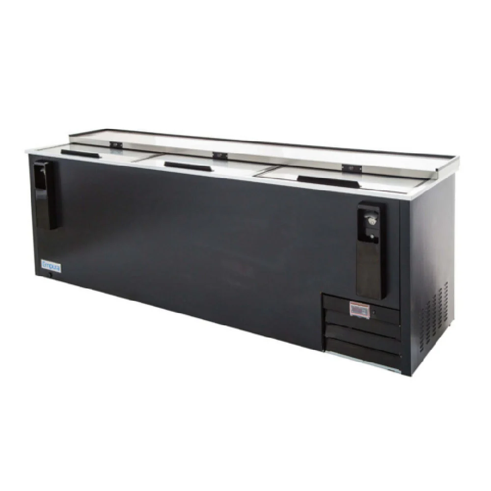 How many beer bottles can the Empura E-KBC-95 cooler hold at most?