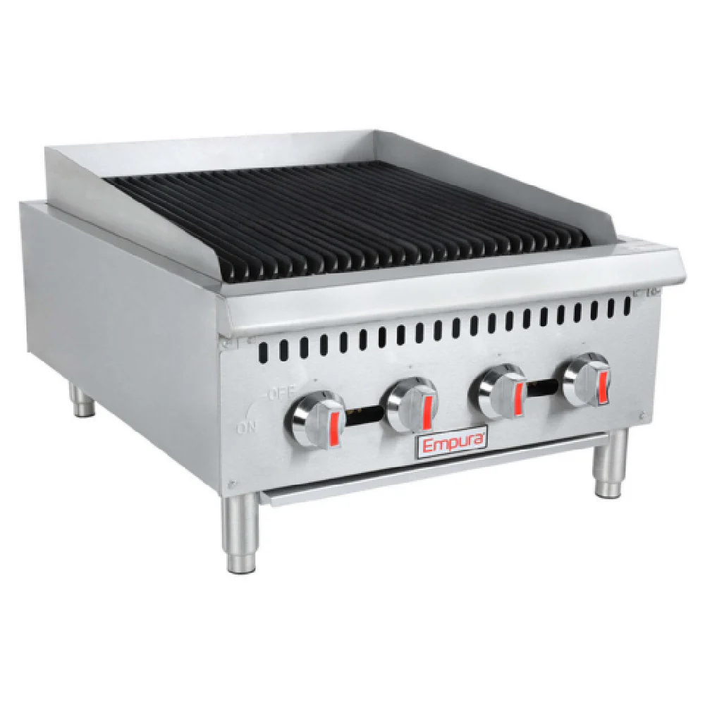 What is the total BTU rating of the charbroiler?