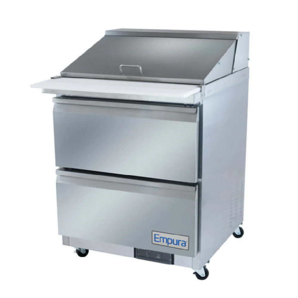 How many doors does the prep table have?