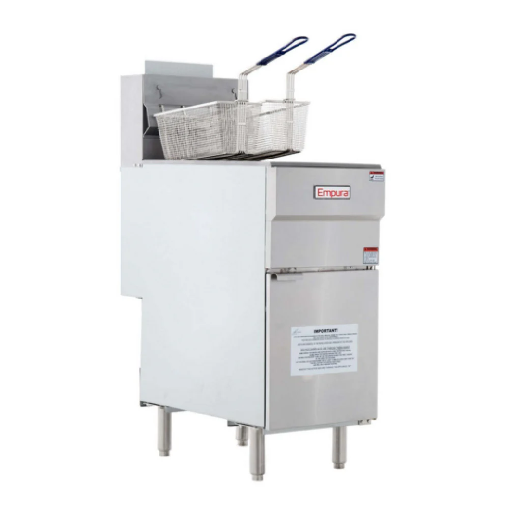 What material is used for the front of the fryer?