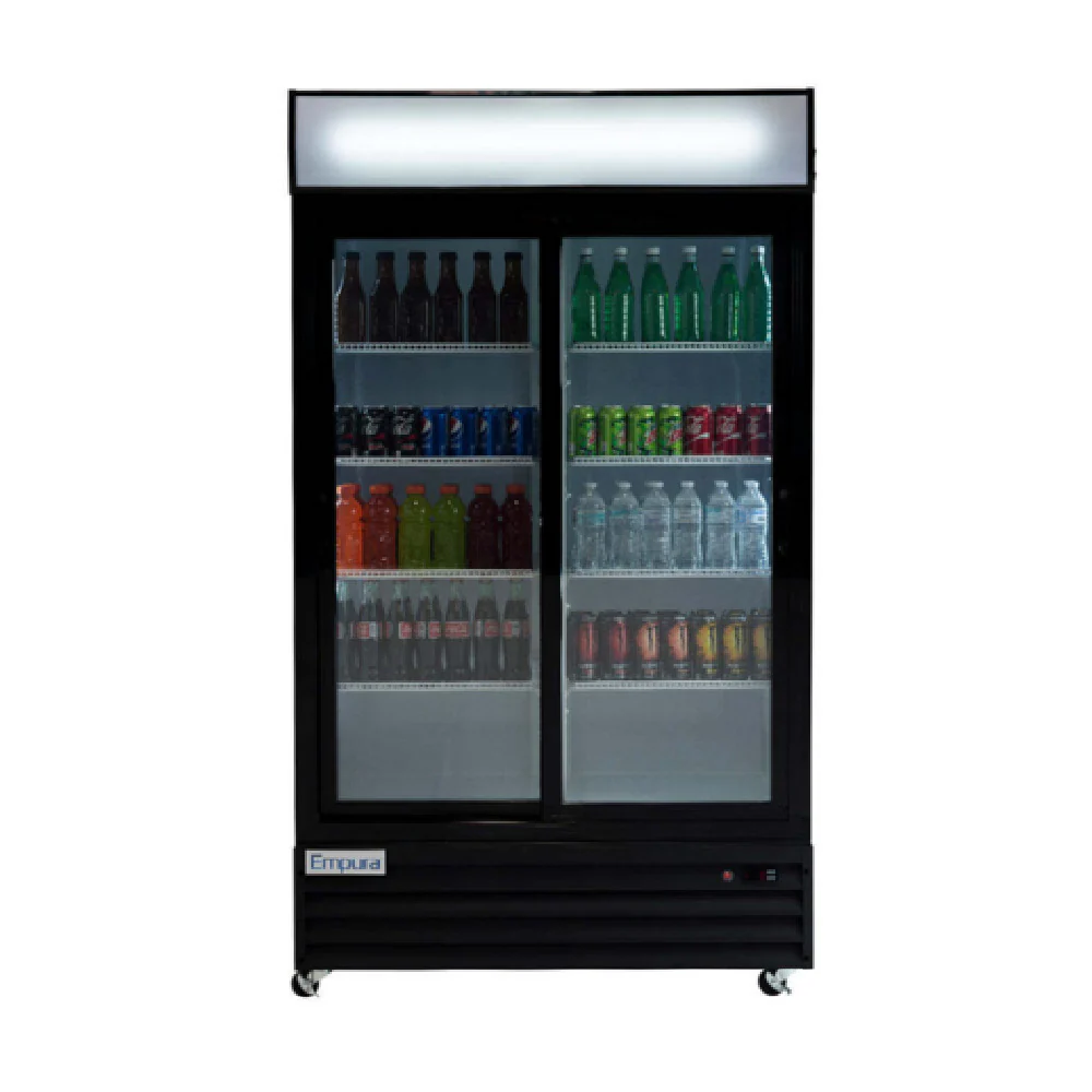 What is the width of the refrigerated merchandiser?
