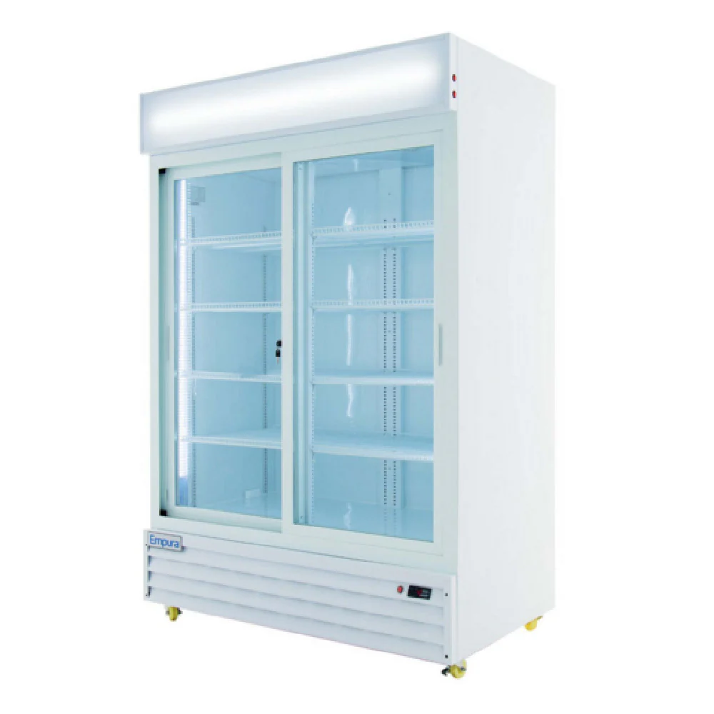 What type of insulation does the refrigerated merchandiser have?