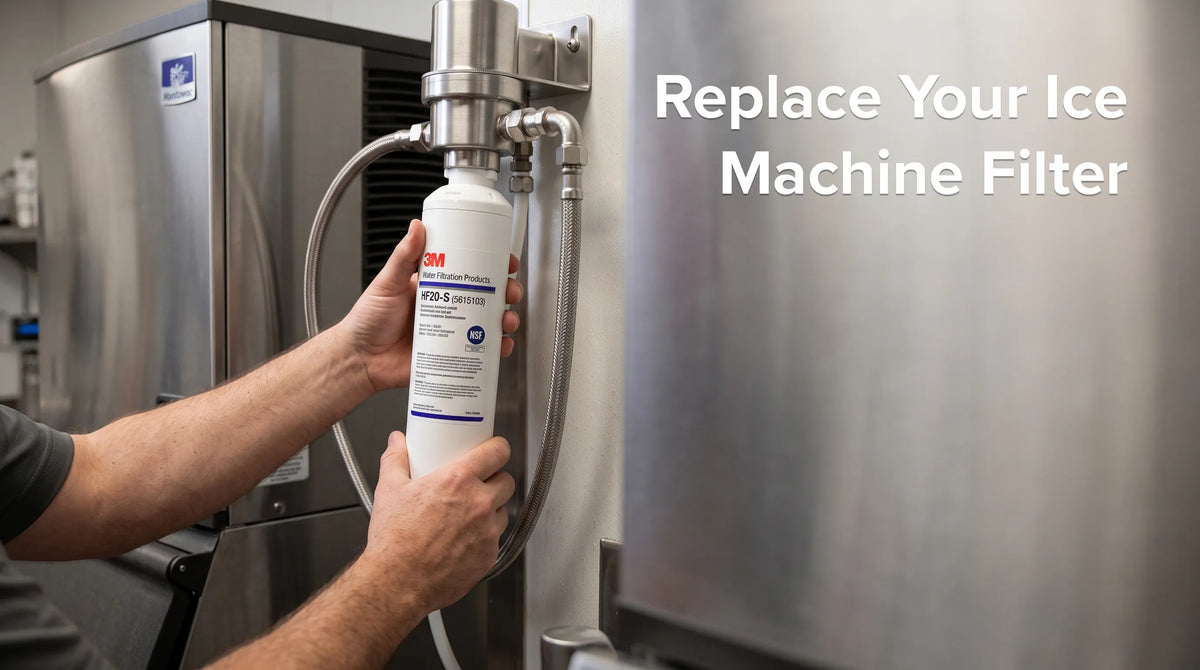 replace ice machine water filter