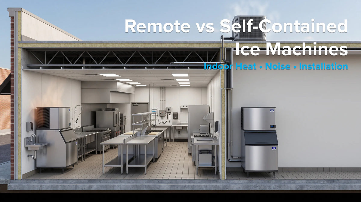 remote vs self-contained ice machine
