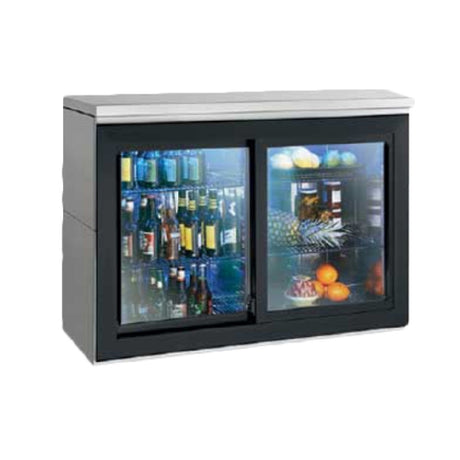 Perlick SDBR48 Sliding Door Refrigerated Back Bar Storage Cabinet Two-section