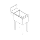 Perlick TSD6U2 - TSD Series Underbar Bottle Storage Bin, Insulated, 6"W X 24"D