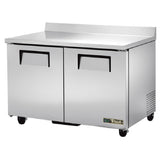 True Mfg. - General Foodservice TWT-48-HC - Work Top Refrigerator, Two-section, Rear Mounted Self-contained Refrigeration