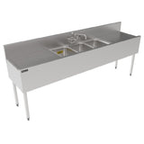 Perlick TS84M3-DB - TS Series Underbar Multi-tank Sink Unit, Three 18 Gauge Stainless Steel Compartment