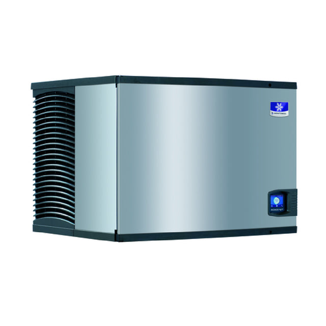 Stainless steel Manitowoc IDT0750N Series Ice Maker with black side ventilation fins