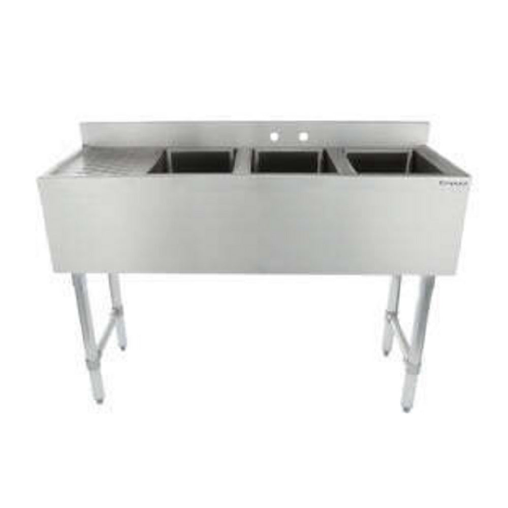 Empura EB3B101410L - Underbar Sink, 48"W X 18"D X 33.5"H Overall Size, 3-compartment