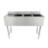 Empura EB3B101410L - Underbar Sink, 48"W X 18"D X 33.5"H Overall Size, 3-compartment