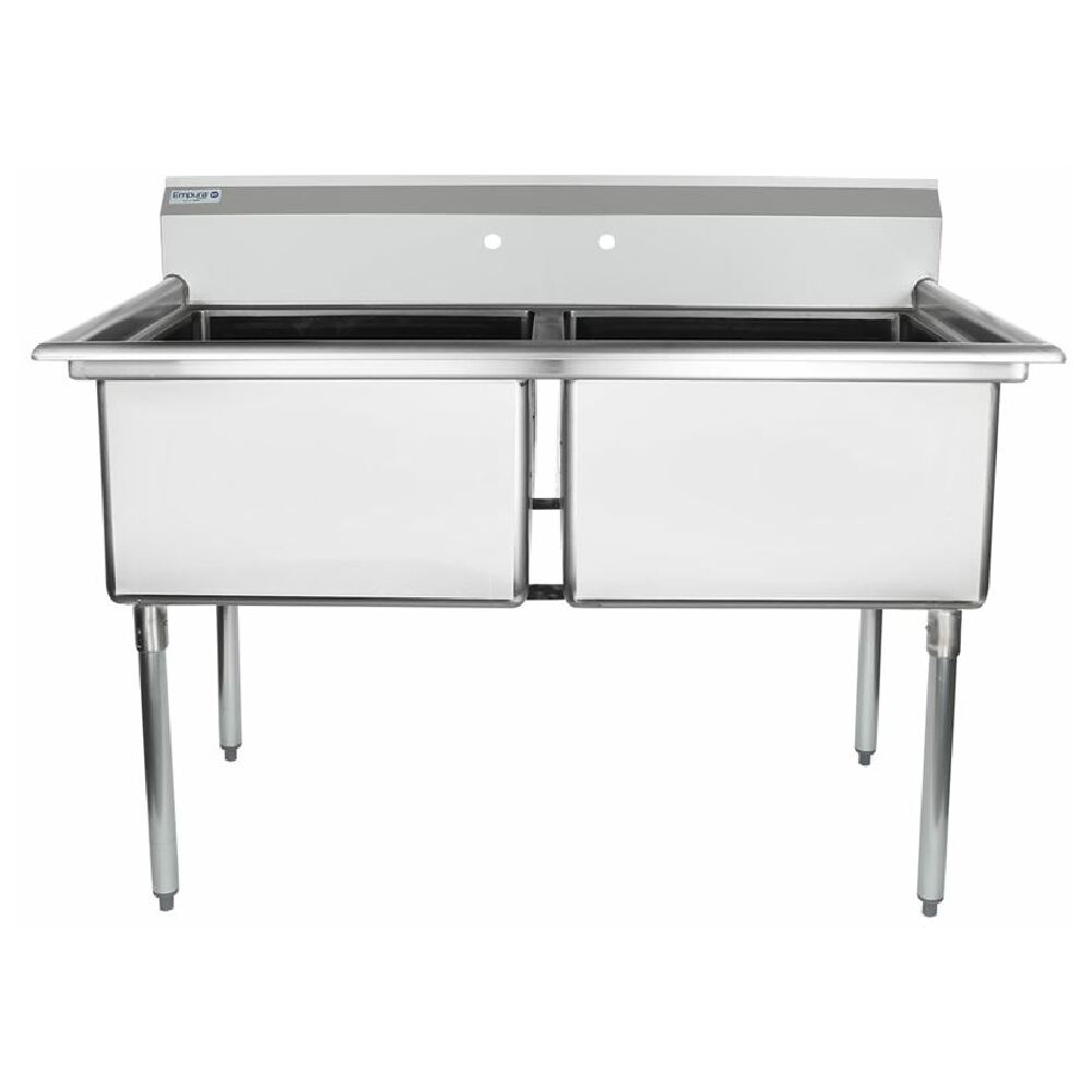 Stainless Steel Double-Basin Empura Stainless ESD22424 Sink, Standard Duty Commercial Use