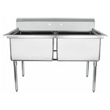 Stainless Steel Double-Basin Empura Stainless ESD22424 Sink, Standard Duty Commercial Use