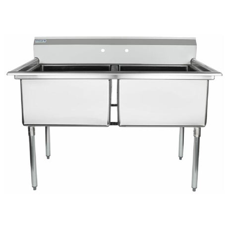 Stainless Steel Double-Basin Empura Stainless ESD22424 Sink, Standard Duty Commercial Use