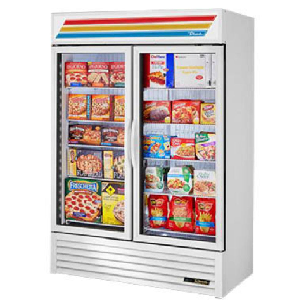 True Mfg. - General Foodservice GDM-49F-HC~TSL01_BL - Freezer Merchandiser, Two-section