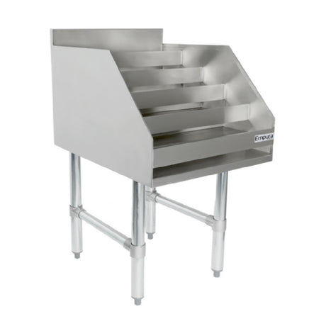 Empura ELS1823 Underbar Liquor Display Stand 18"W X 23"D X 33"H 18 Gauge 304 Ss Bottom/back/sides/hat Channel And Steps