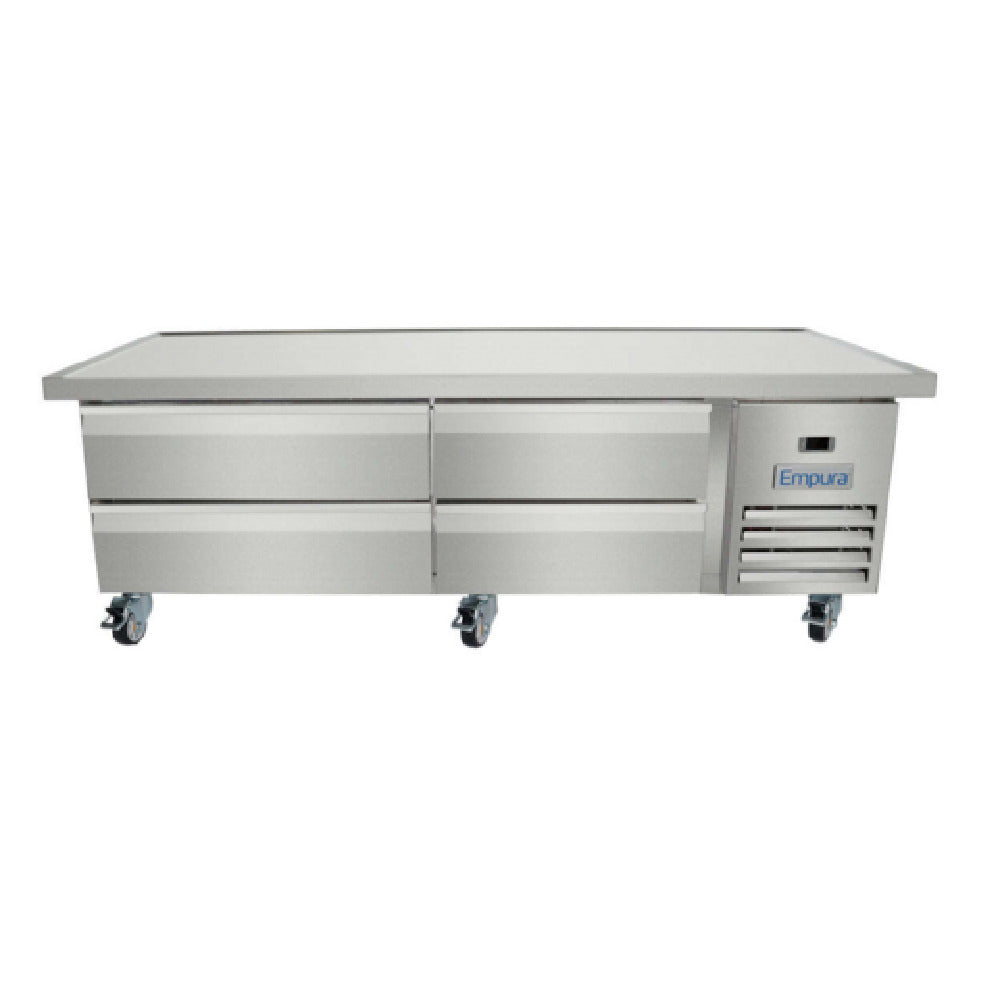 Empura E-KCBRC76 - Refrigerated Equipment Stand, 76"W X 31.9"D X 26.8"H, 11.4 Cu. Ft. Capacity