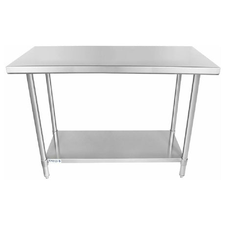 Stainless Steel Empura SUPER DUTY Work Table with Adjustable Bullet Feet and Undershelf