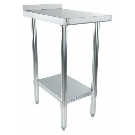 Empura Stainless FT1524E Filler Table featuring a stainless steel prep surface and lower shelf