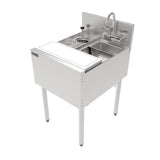 Perlick TSF20PS-SBRT - TSF Series Underbar Prep Sink, 20" W X 24" D X 36" H, With Sink Bowl (9.75"W X 10.5" FTB X 6" D)