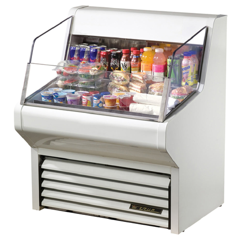 Refrigerated display case in True Refrigeration THAC-36-LD Horizontal Air Curtain Merchandiser