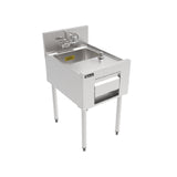 Perlick TSF18HS - TSF Series Underbar Hand Sink Unit, 18"W X 24"D, 14" Wide X 10" Front-to-back X 9-1/4" Deep 18 Gauge Stainless Steel Sink