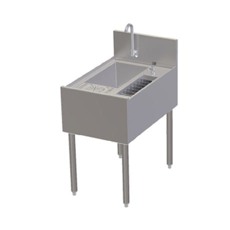 Perlick TSCE18PSTC - Tobin Ellis Signature Underbar Utility Sink, With Glass Rinser & Tool Caddy