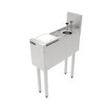 Perlick TSF8PS-BRT - TSF Series Underbar Prep Sink, 8" W X 24" D X 36" H, With Cutting Board (8"W X 7.5"D)