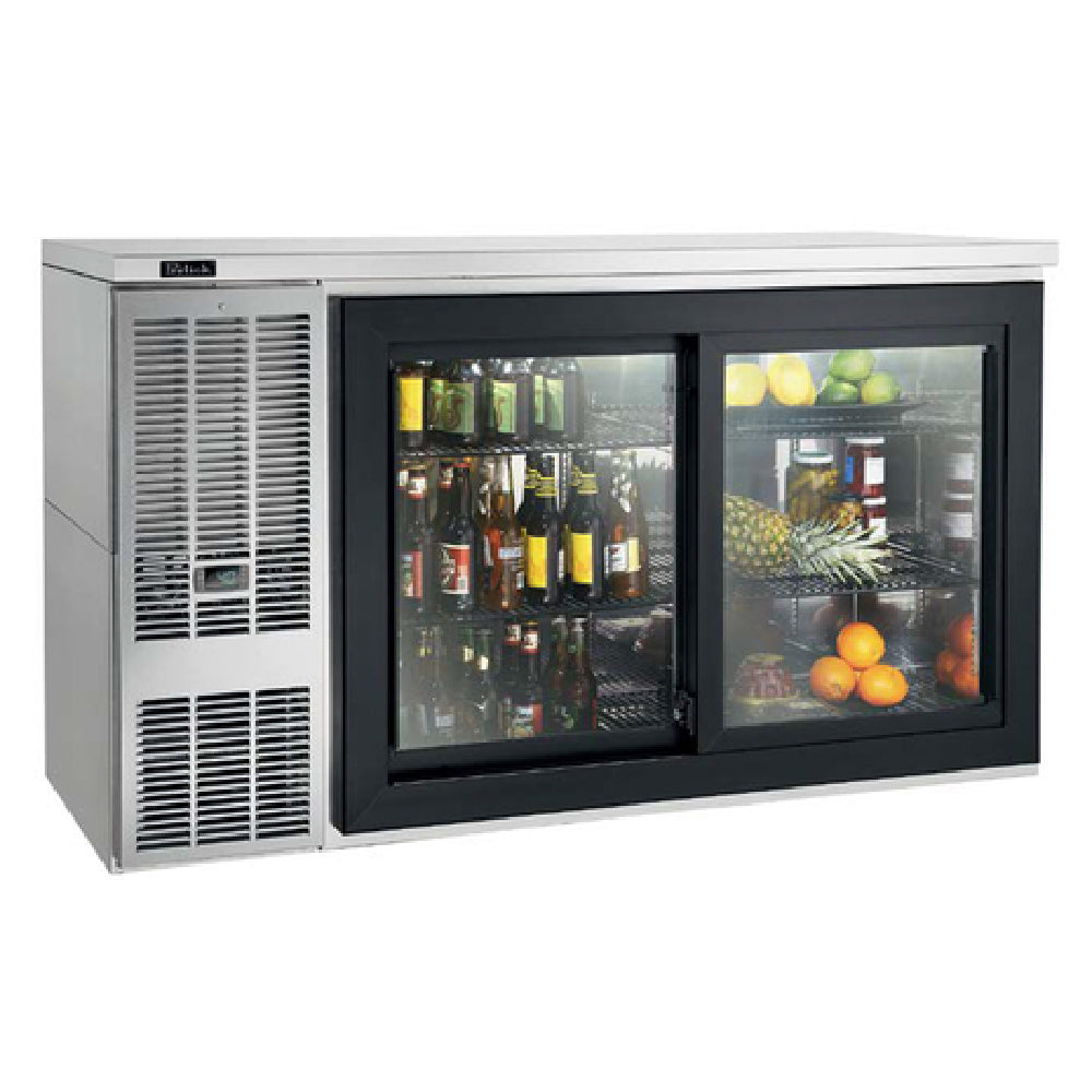 Perlick SDBS60 Sliding Door Refrigerated Back Bar Cabinet Two-section 60"W